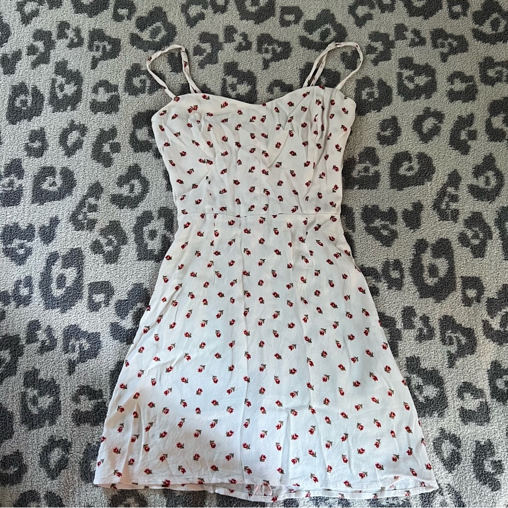 Reformation roses mini dress